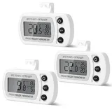 AiQInu Digitale Kühlschrank Thermometer 3 Stück Weiß