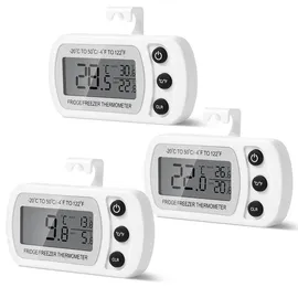AiQInu Digitale Kühlschrank Thermometer 3 Stück Weiß