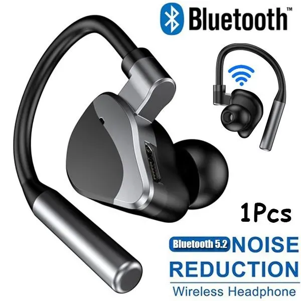 Einzelohr-Kopfhörer mit hängendem Ohr, Business-Sport-Headset, Touch-In-Ear-5.2-Bluetooth-Headset