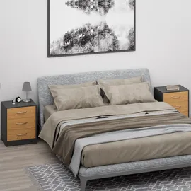 CASARIA Nachttisch Eloise 54x39x28cm Holz-grau