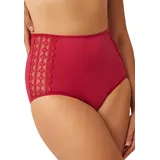 Naturana Perioden Highwaist Slip [36-46]: Periodenunterwäsche mit optimalem Auslaufschutz | wiederverwendbare Alternative zu Tampons + Binden | Bauchweg Unterhose in Schwarz und Cassis - 44