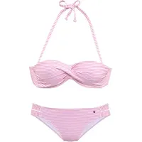 S.Oliver Bügel-Bandeau-Bikini Damen rosé-weiß Gr.34 Cup C