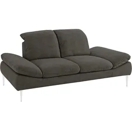 W.Schillig Couch Leder 2-Sitzer Grau