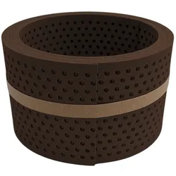 zaun|zu® Sichtschutzstreifen Premium Halbe Set gelocht Einzelstreifen Braun 2,55m