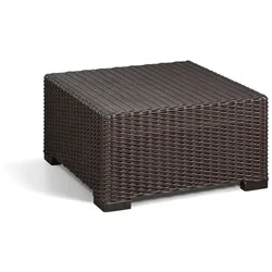 Allibert California Tisch braun - Rattanoptik, wetterfest, Garten, Outdoor