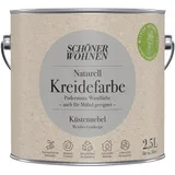 Wandfarbe Kreidefarbe Schöner Wohnen Weiches Graubeige 2,5L + Farbroller-Set