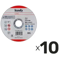 KWB Trennscheibe, 711812, 125x1,0 mm, 10 Stück
