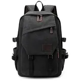 FUNSEED Rucksack Segeltuch Herren, 15,6 Zoll Laptoptasche, Rucksack Wasserdicht, Schulterrucksack, Daypack für Freizeit und Reise - L
