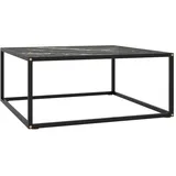 vidaXL Couchtisch Schwarz Marmor-Optik 80 x 80 x 35 cm