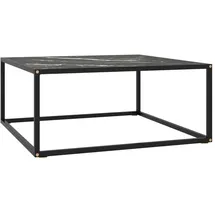 vidaXL Couchtisch Schwarz Marmor-Optik 80 x 80 x 35 cm