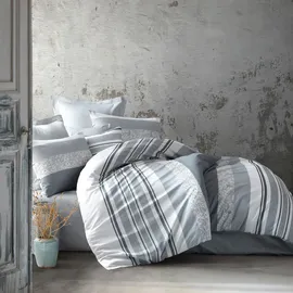 SCHIESSER Adele Paisley/Gestreift Grau 155 x 220 cm + 80 x 80 cm
