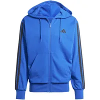 Adidas Essentials 3-Streifen French Terry Reißverschlusspullover Team Royal Blue / Black XS