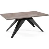 FURNLUX Esstisch Vento Braun Und Schwarz 80cm / Hauptfarbe: Braun / Abmessungen: 80 x 76 x 240 cm - Braun