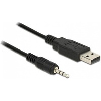 DeLock USB A - 2.5mm, mm Audio-Kabel Schwarz