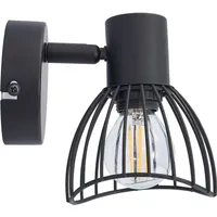 LINDBY Deckenleuchte schwarz, 1-flg., Metall, Ø 9,3cm