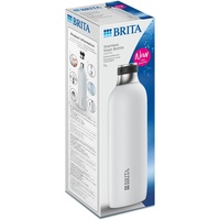 Brita sodaTRIO Edelstahlflasche, groß/weiß Sprudlerflaschen