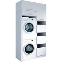 laundreezy Mehrzweckschrank-Set 118 x 238 x 68 cm Weiß