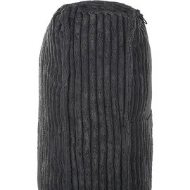 Beliani Sessel VIND Cord 78 x 113 x 93 cm Schwarz mit Kissen