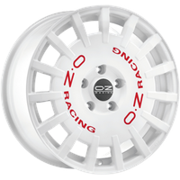 OZ OZ, Rally Racing, 7x17 ET45 4x100 68, race white mit roter Schrift