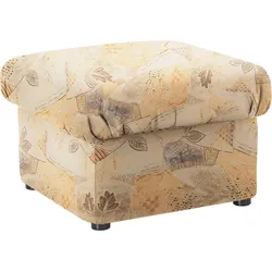 Hocker DOMO COLLECTION "Pegnitz", beige, B:60cm H:39cm T:60cm, 100% Polyester, Hocker, Polsterhocker