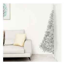 vidaXL Künstlicher Halb-Weihnachtsbaum Silber 210 cm
