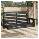 vidaXL Hollywoodschaukel Schwarz 3-Sitzer