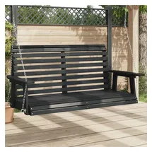 vidaXL Hollywoodschaukel Schwarz 3-Sitzer