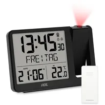 ADE Digitaler Funkwecker schwarz