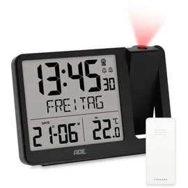 ADE Digitaler Funkwecker schwarz