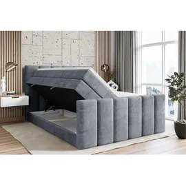 altdecor Boxspringbett BOXI1-Z KING 160 x 200 cm H3/H4 Grau