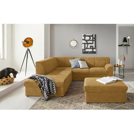 DOMO collection Ecksofa DOMO COLLECTION "Topper zeitlos elegant, kompakte Stellmaße, OTTOs Choice, L-Form", gelb (senf), B:237cm H:78cm T:200cm, Sofas, Ecksofa, mit Ottomane, wahlweise mit Schlaffunktion