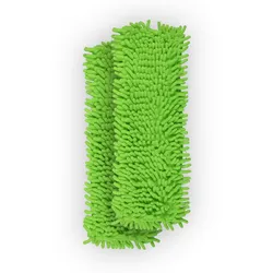 Bestlivings Ersatzbezug "Grün" für Bodenwischer ( 2er Pack ) - 40cm - Chenille Wischbezug, für alle gängigen Klapphalter - Bezug für alle Bodenarten