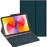 YHFZR Tastatur Hülle für iPad mini (A17 Pro) 2024, [QWERTY Layout] Slim Hülle mit 7 Farben Beleuchtung Kabellose Tastatur mit Schützhülle für iPad mini (A17 Pro 2024, 7. Generation) 8,3 Zoll, Grün