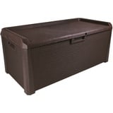 Ondis24 Santo Gartenbox Kissenbox Rattan Sitzbank Auflagenbox braun 560 L