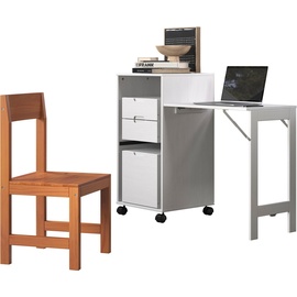 INTER-FURN Schreibtisch »Ostra«, smart mit aufklappbarer Arbeitsplatte von 50 zu 122 cm erweiterbar, weiß