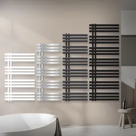 ECD Germany Badheizkörper 500 x 1000 mm 627 W weiß Mittelventil