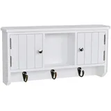 vidaXL Wandschrank für Schlüssel mit Türen und Haken