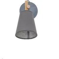Licht-Erlebnisse Wandleuchte Wandlampe E27 Stoff Holz Grau Skandinavisch innen