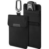 SPIGEN Klasden Keyless Go Tasche Auto RFID-Signalblockierung Autoschlüssel Hülle Schutztasche - Schwarz