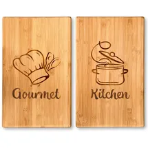 KESPER Herdabdeckplatte 2er Pack Bambus