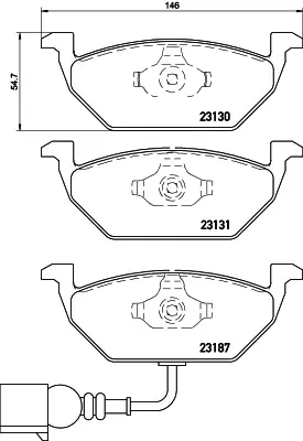 DON Bremsbelagsatz, Scheibenbremse pcp1001 für Skoda (SVW)