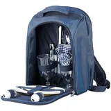 Xcase Thermo-Picknick-Rucksack mit Kühlfach, bestückt für 2 Personen