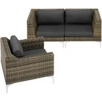 Tectake Villanova Loungeset grau