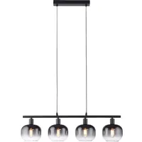 Just light. Pendellampe Esstischlampe Hängelampe 4 flammig Rauchglas Wohnzimmerlampe