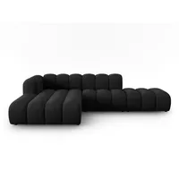 Micadoni Ecksofa Lupine, modular offen 5-Sitzer schwarz 299 cm x 70 cm x 177 cm