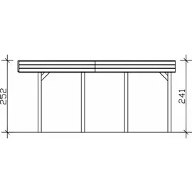 SKANHOLZ Flachdach Doppelcarport 5,46 x 5,55 m anthrazit inkl. Pfostenanker
