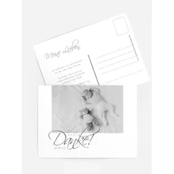 Dankeskarte Taufe selbst gestalten mit Spruch und Fotos im Onlinedesigner bei Meine-Kartenmanufaktur.de