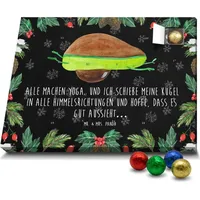 Mr. & Mrs. Panda Schoko Adventskalender Avocado Yoga - Schwarz - Geschenk, Avocado Yoga Vegan, Vegan, Gesund, Sport, Veggie, Schokoladen Adventskal... - Schwarz