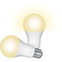 Trust LED-Birne 2er-Pack E27 9W warmweiß