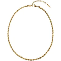 FIRETTI Collier Kordelkette Goldfarben Edelstahl